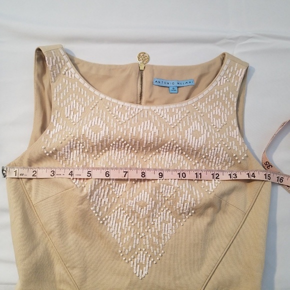 ANTONIO MILANI Dress Sheath Sleeveless Beaded - Picture 5 of 8